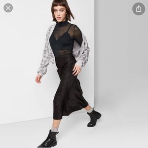 NWT Target black cheetah skirt